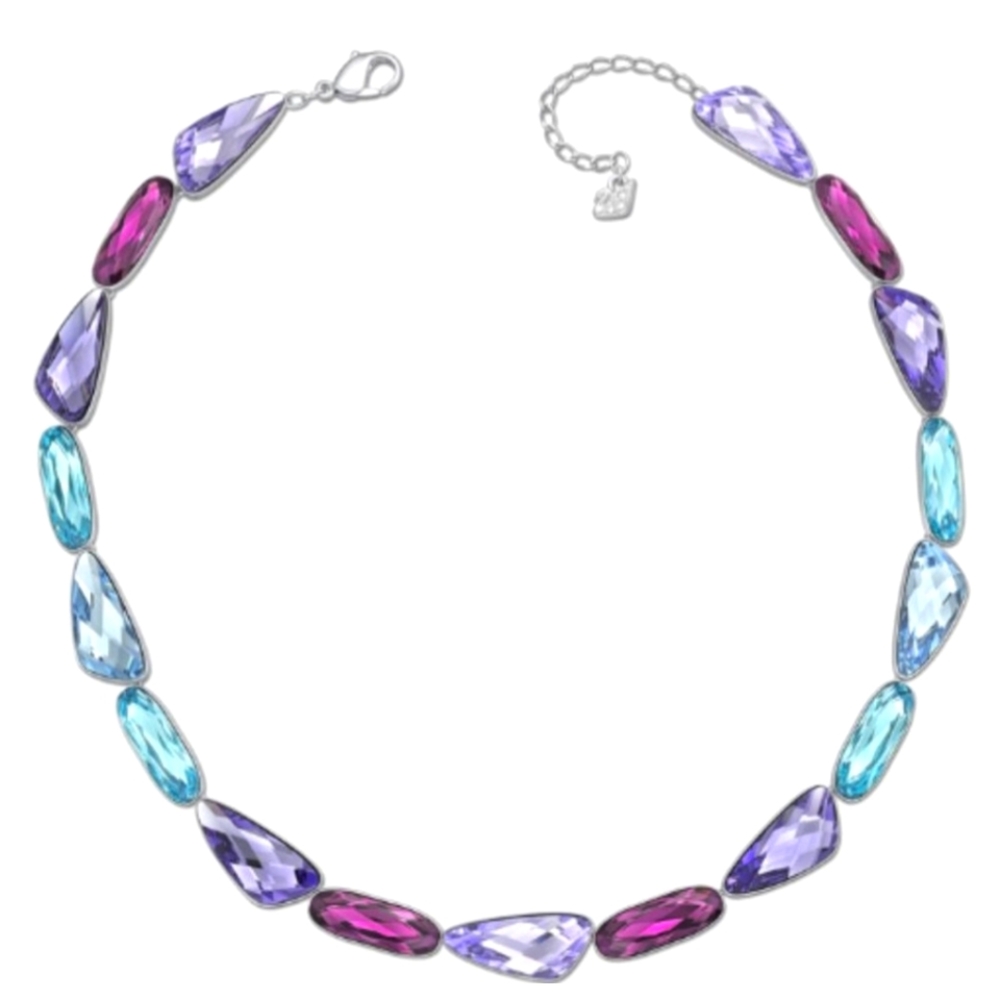 NIB Swarovski Color Crystal ALLEGORY Collar Necklace Multistone